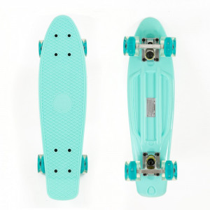 Fish Πλαστικό mini cruiser skateboard 22.5'' Βεραμάν με LED ρόδες 0504-2261129